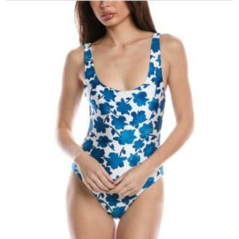 Onia Women's Blue/White Rachel Floral One-Piece Swimsuit XS NWT
